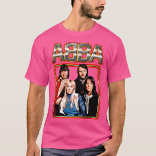 ABBA Groepsfotodesign voor muziekliefhebbers retro T-shirt