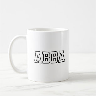 Abba Naam Typography Ontwerp Koffiemok