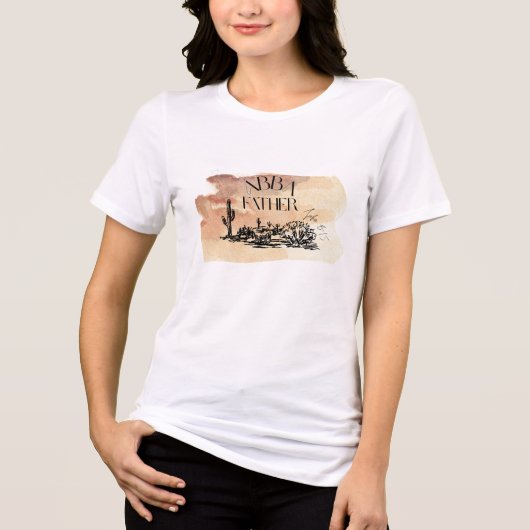 Abba Vader Woestijn Tri-Blend Shirt (Voorkant)