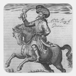 Abbas King of Persia, illustratie Vierkante Sticker