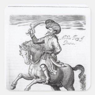 Abbas, koning van Perzië Vierkante Sticker