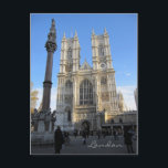 Abbaye de Westminster, carte postale de Londres<br><div class="desc">L'Abbaye de Westminster à Londres,  shinning dans la lumière d'après-midi</div>