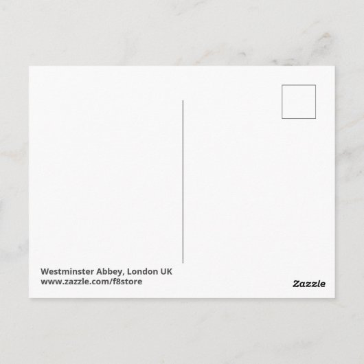 Abbaye de Westminster, Londres Carte postale brita (Dos)