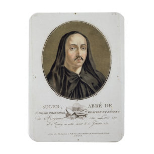 Abbe de Suger (1082-1151) uit 'Portraits des gran' Magneet