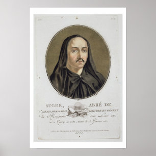 Abbe de Suger (1082-1151) uit 'Portraits des gran' Poster