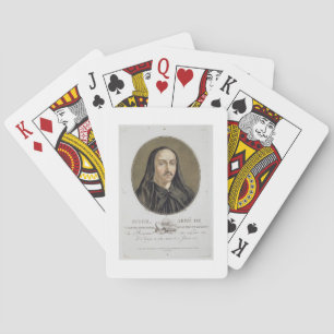 Abbe de Suger (1082-1151) uit 'Portraits des gran' Speelkaarten