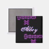 Abbey Designer Name Magnet Magneet (Voorkant / Achterkant)