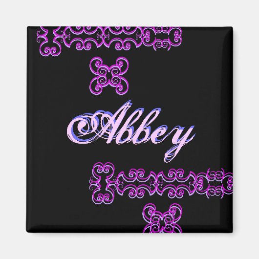Abbey Designer Name Magnet Magneet (Voorkant)