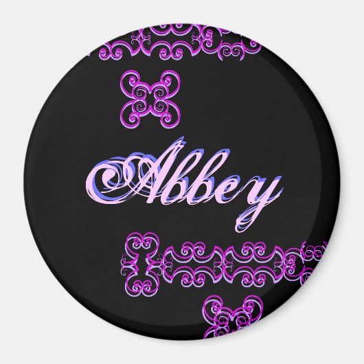 Abbey Designer Name Magnet Magneet (Voorkant)