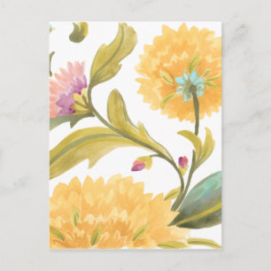 Abbey Floral Tegels - Gele bloemen Briefkaart