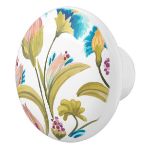 Abbey Floral Tegels - Spring Flowers Keramische Knop