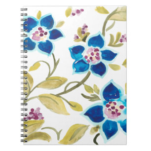 Abbey Floral Tiles - Blue Blooms Notitieboek