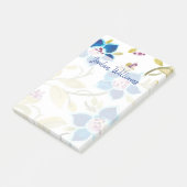 Abbey Floral Tiles - Blue Blooms Post-it® Notes (Schuin)