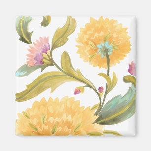 Abbey Floral Tiles - Gele Bloemen Magneet