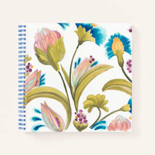 Abbey Floral Tiles - Spring Flowers Notitieboek