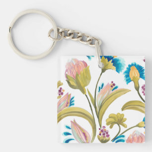 Abbey Floral Tiles - Spring Flowers Sleutelhanger