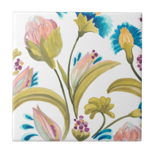 Abbey Floral Tiles - Spring Flowers Tegeltje