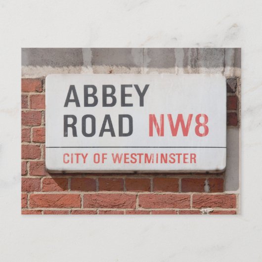 Abbey Road London Briefkaart (Voorkant)