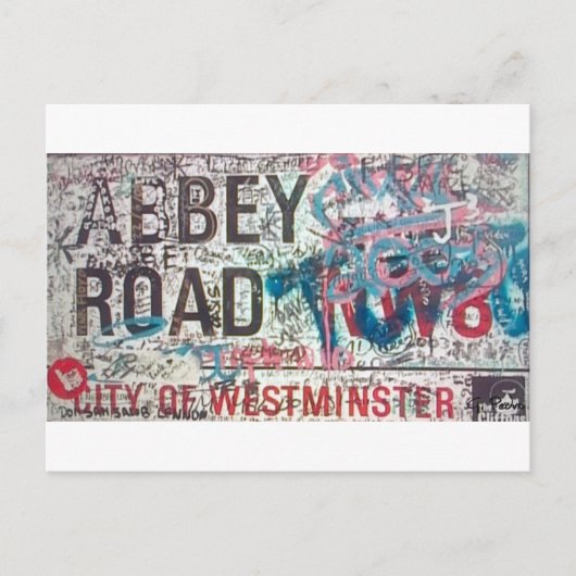 Abbey Road Sign Briefkaart (Voorkant)