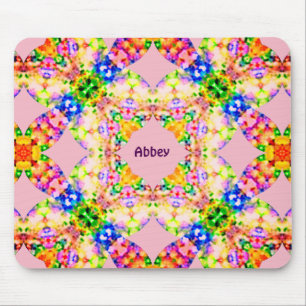 ABBEY ~ Sweet Pastel Pattern ~ Gepersonaliseerd Muismat