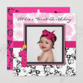 Abbie's eerste verjaardag kaart (Voorkant / Achterkant)