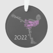 Abbigail Persoonlijke ijsfiguur Skater Ornament (voorkant)