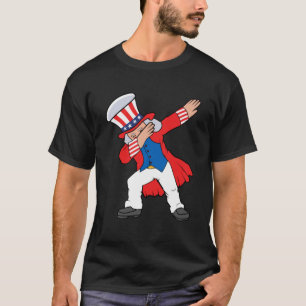 Abbing Abraham Abe Lincoln Patriotic op 4 juli T-shirt