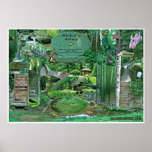 Abbos Alley Collage Sewanee, TN OlioStudios.com Poster (Voorkant)