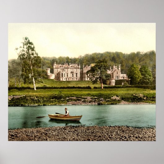 Abbotsford House van de rivier Tweed in Schotland Poster (Voorkant)