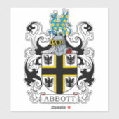 Abbott Family Crest Sticker (Vel)