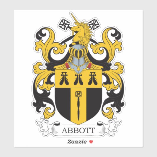 Abbott Family Crest Sticker (Vel)