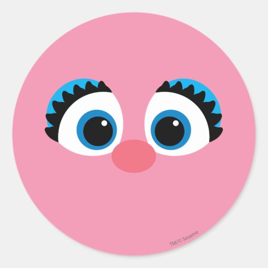Abby Cadabby Big Face Ronde Sticker (Voorkant)