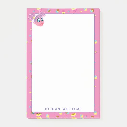 Abby Cadabby Cupcake Feest Patroon Post-it® Notes (Voorkant)