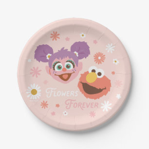 Abby Cadabby en Elmo Flowers Forever Papieren Bordje