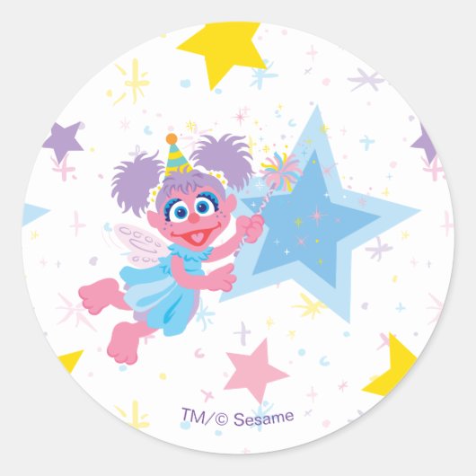 Abby Cadabby Party Star Pattern Ronde Sticker (Voorkant)