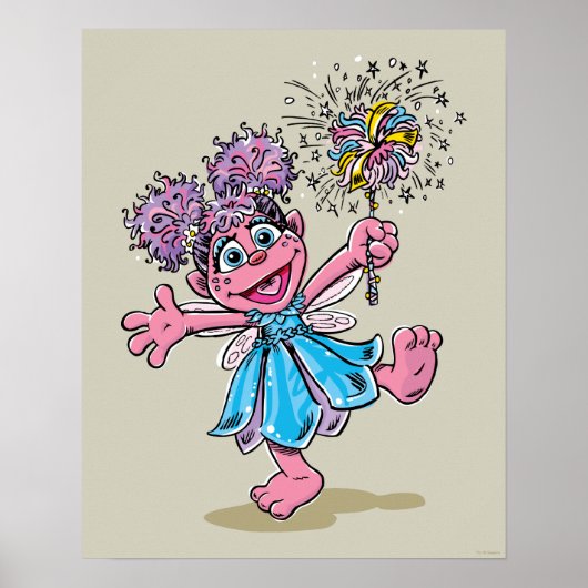 Abby Cadabby Retro Kunst Poster (Voorkant)