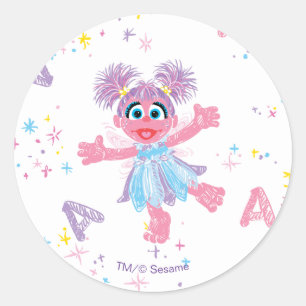 Abby Cadabby Sparkle Pattern Ronde Sticker