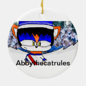 Abby de kat Ornament (Achterkant)