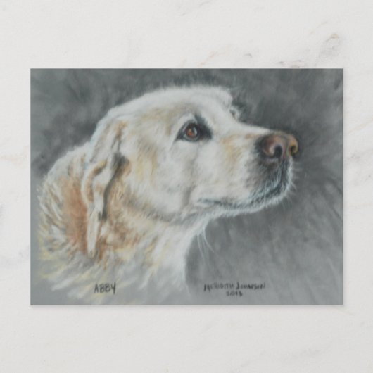 Abby, een echte vriend. briefkaart (Voorkant)