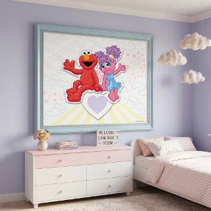 Abby & Elmo Grafisch Poster