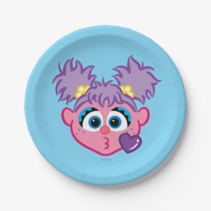 Abby Face die een kus gooit Papieren Bordje