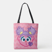 Abby Face die een kus gooit Tote Bag (Achterkant)