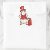 Abby, het Kerst Kat Unieke Stickers (Tas)