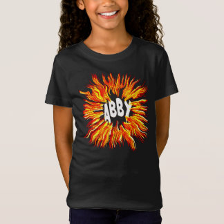 Abby naam ster in brand t-shirt