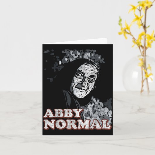 Abby Normal Brain Funny Halloween  Kaart (Gele Bloem)