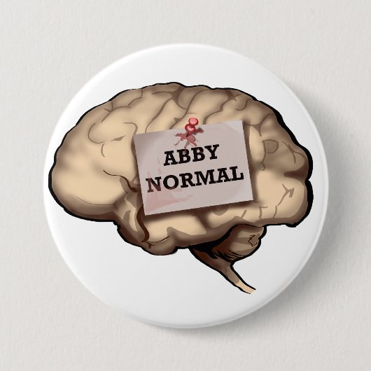 Abby Normal Brain Ronde Button 7,6 Cm (Voorkant)