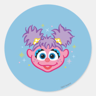 Abby Smiling Face Ronde Sticker