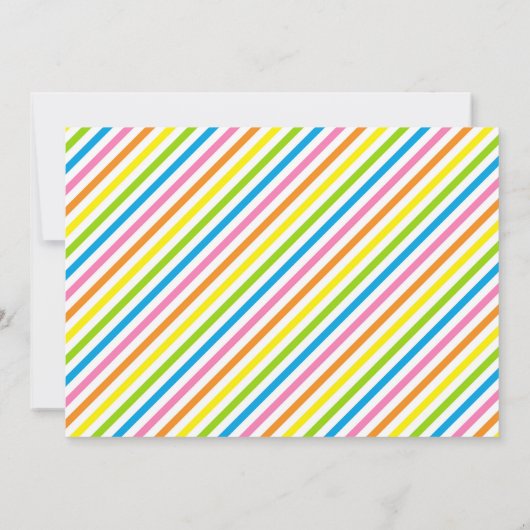 Abby Striped Birthday Kaart (Achterkant)