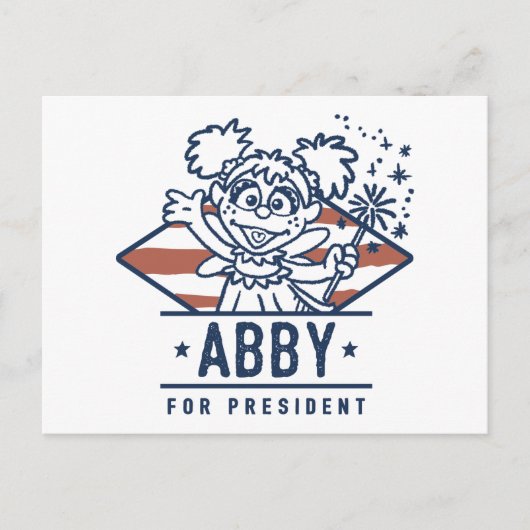 Abby voor President Briefkaart (Voorkant)