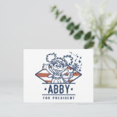 Abby voor President Briefkaart (Staand voorkant)
